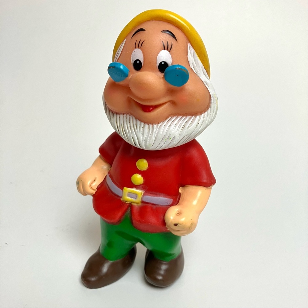 Vintage Disney Snow White Doc Dwarf Squeaky Figure 5'' Blance Neige 70s